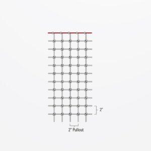 Kennel Fence Mesh Zoomed, Detailed - Stock and Noble