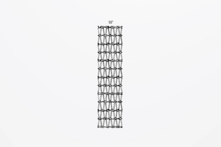 Diamond V-Mesh, Zoomed detail - Stock and Noble