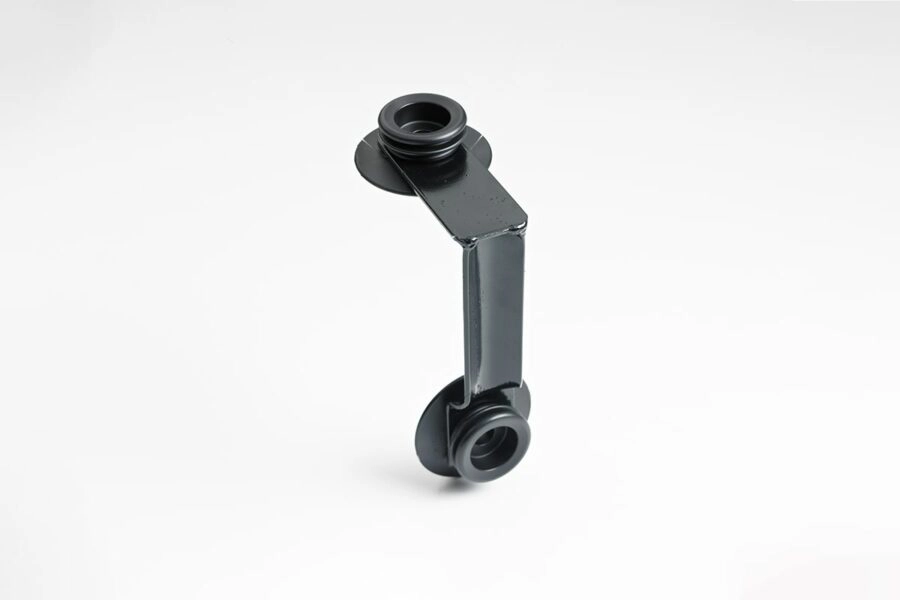 Horserail Top 90° Corner Bracket, 4" Black - Electric