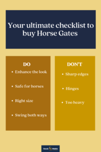 horse gate checklist