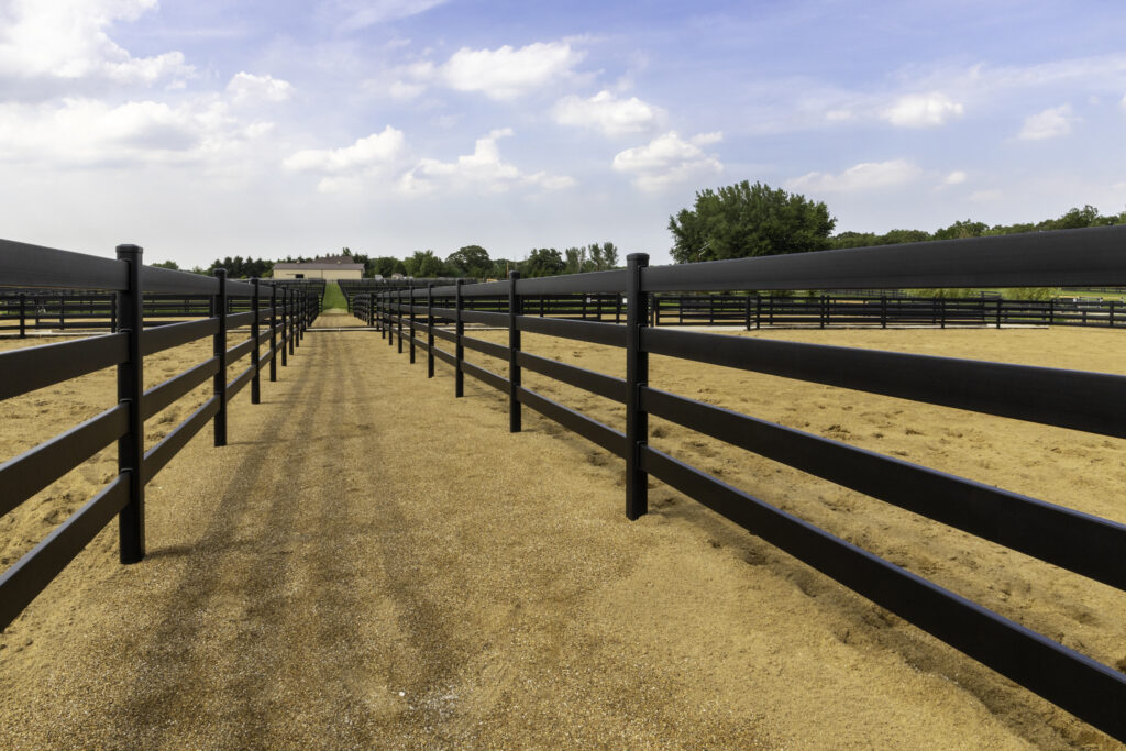 Buckley Steel Post and Rail fencing