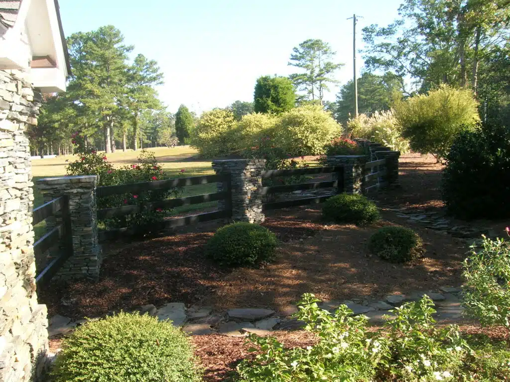 Brick pillar fencing design