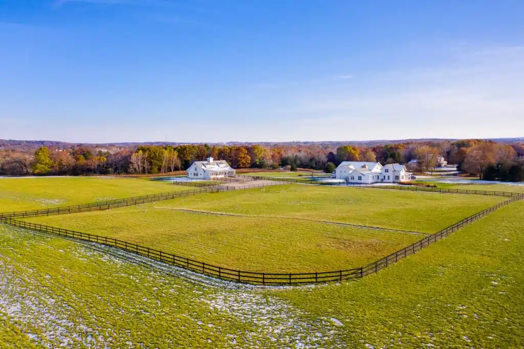 Stock and Noble Premium Steel Post and Rail Fencing, Black, 3 Rail, Wide view-2