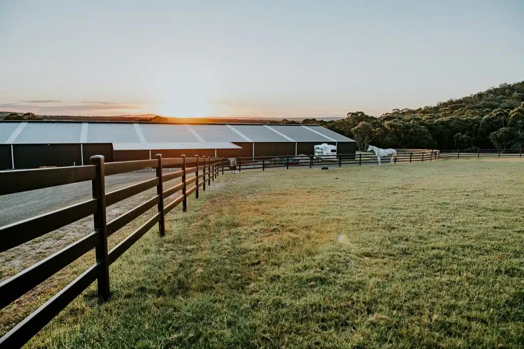 Stock and Noble Premium Steel Post and Rail Fencing, Black, 4 Rail-12