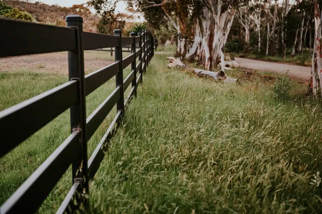 Stock and Noble Premium Steel Post and Rail Fencing, Black, 4 Rail-28