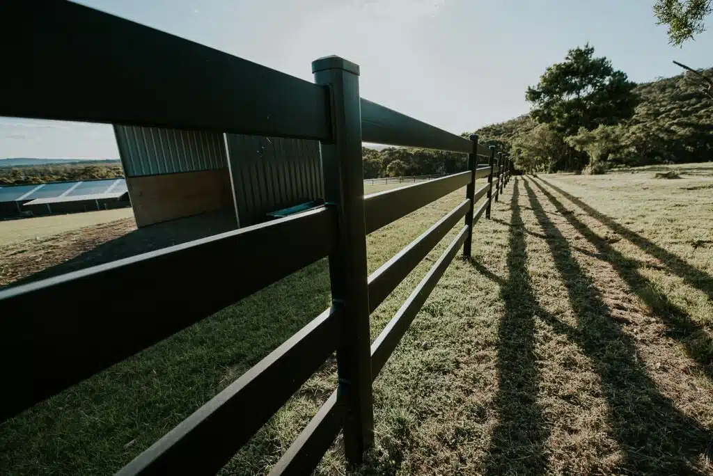 Stock and Noble Premium Steel Post and Rail Fencing, Black, 4 Rail-29