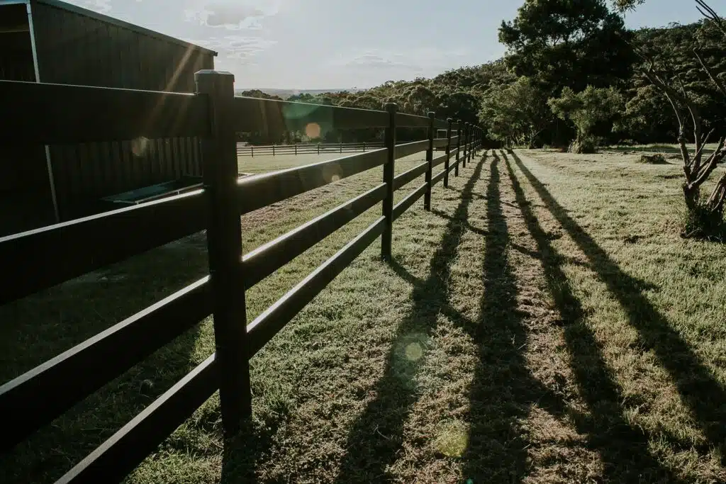 Stock and Noble Premium Steel Post and Rail Fencing, Black, 4 Rail-32