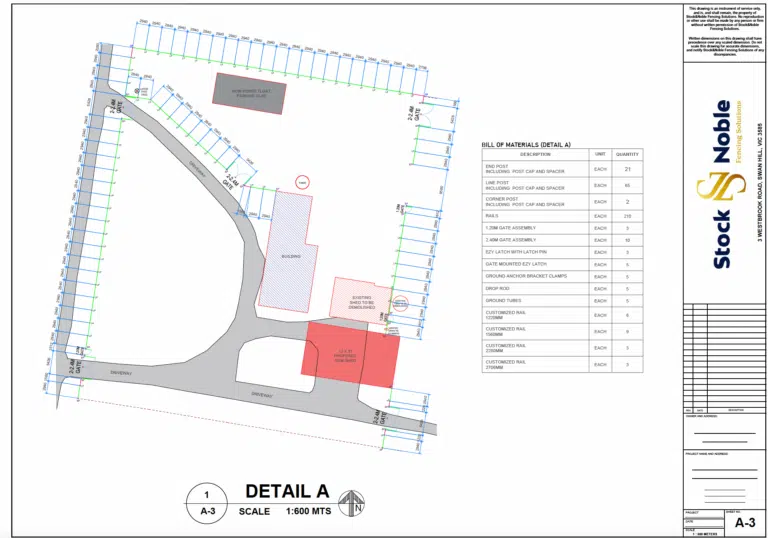 CAD Fencing plan