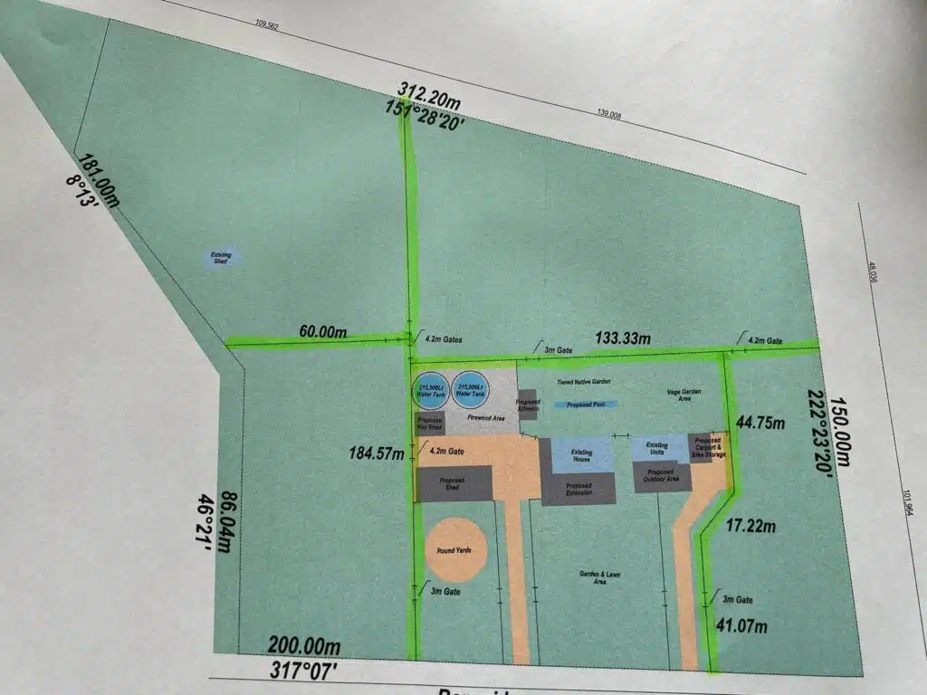 fencing plan on paper