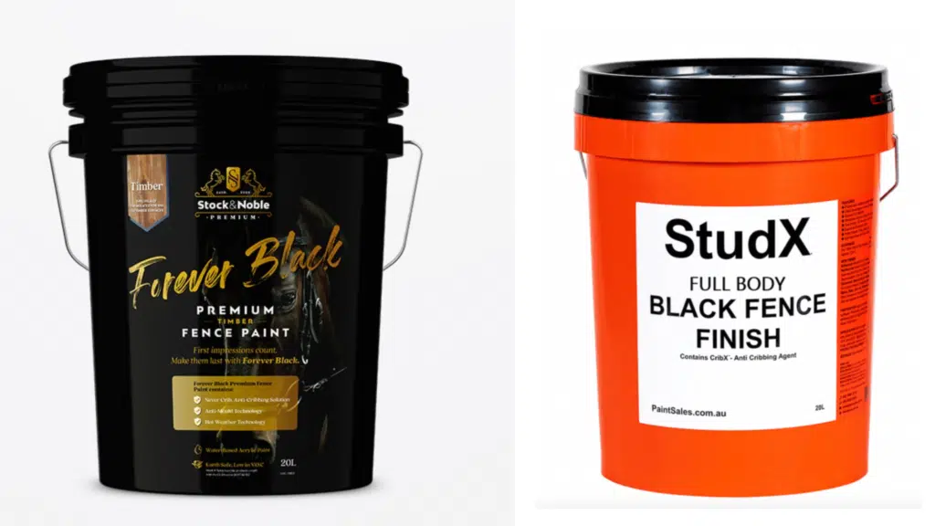 Stud X Full Body Fence Finish vs Forever Black Fence Paint