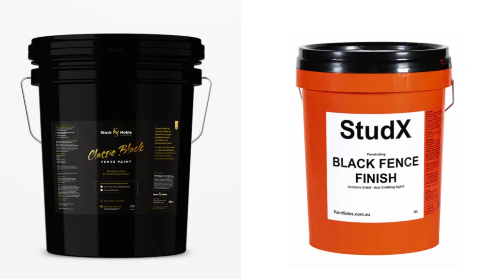 Fence Paint Comparison - Stud X Vs Classic Black