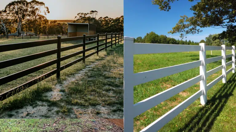PVC VS PREMIUM STEEL POST AND RAIL FENCING