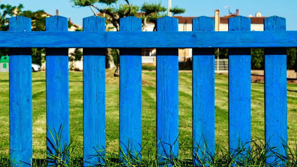 blue fence
