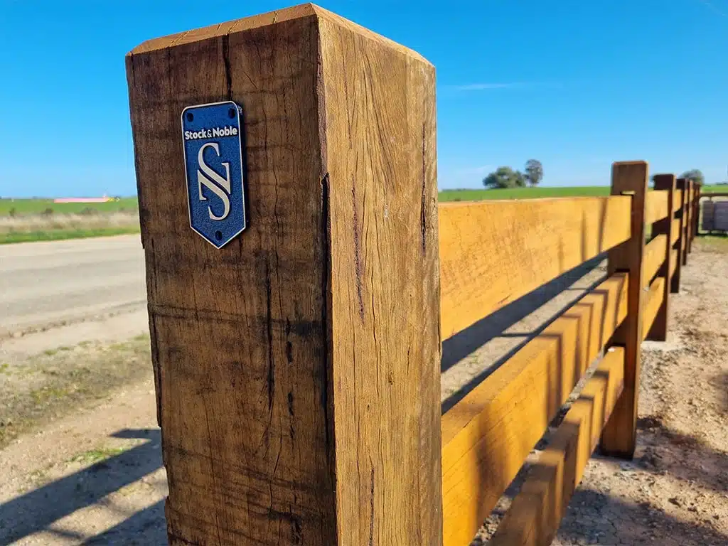 Timber post and rail fence - hardwood fencing