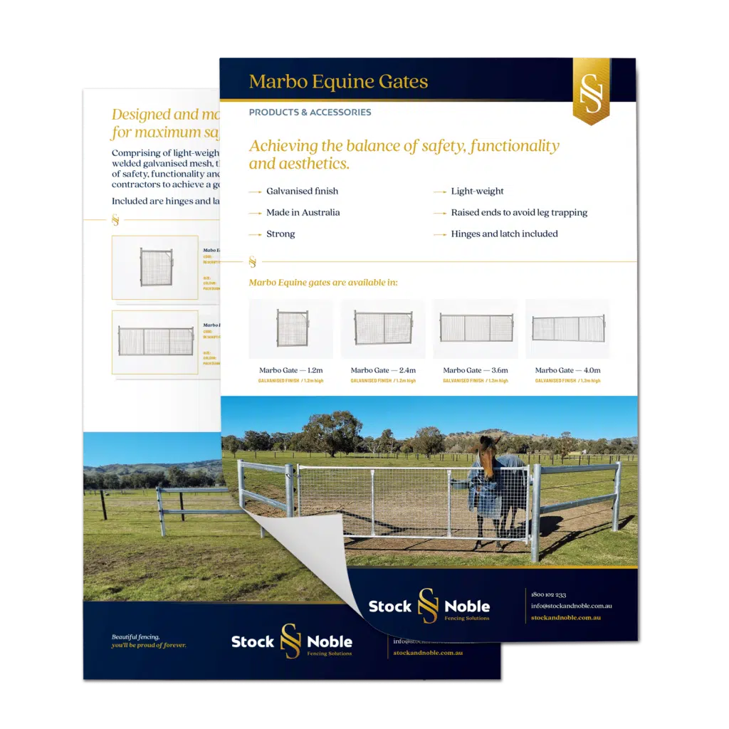 Marbo Steel Gates -Equine Gates- Download Brochure