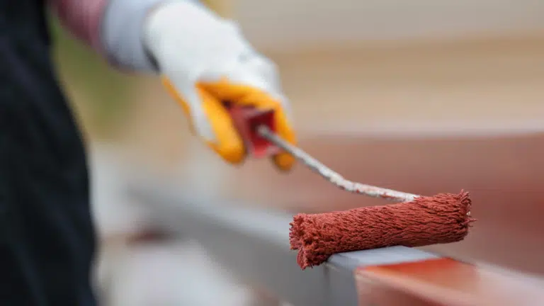steel fence painting