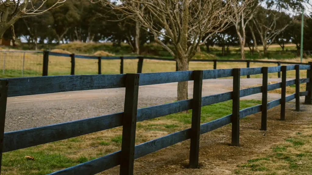 water vs oil fence paint- painted fences - black fence