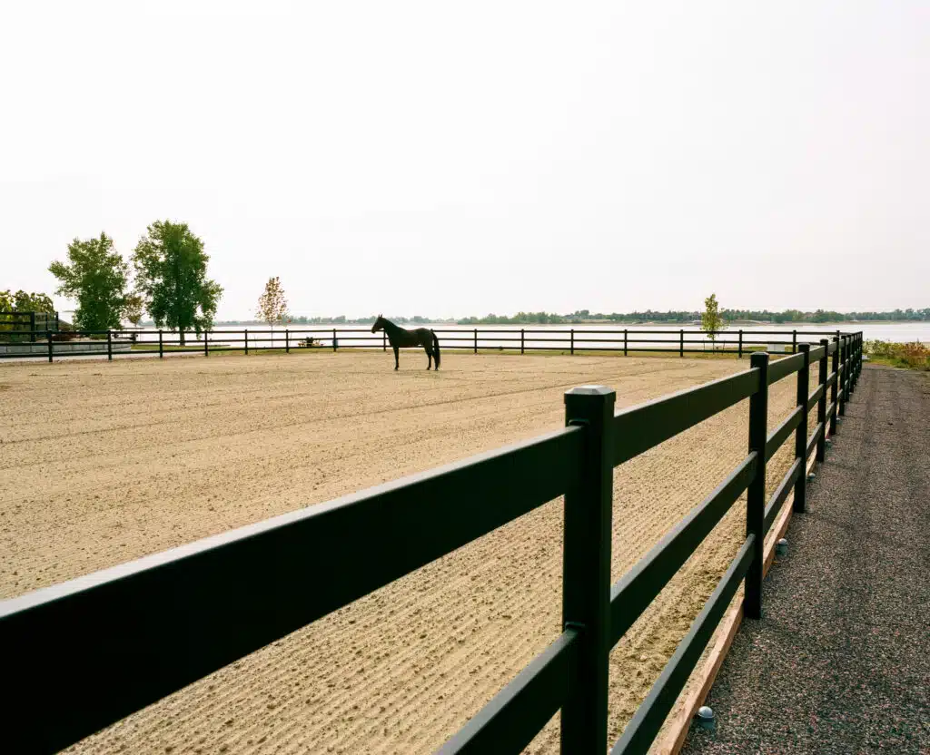horse arena fencing - Stock And Noble - Premium steel post and rail fencing