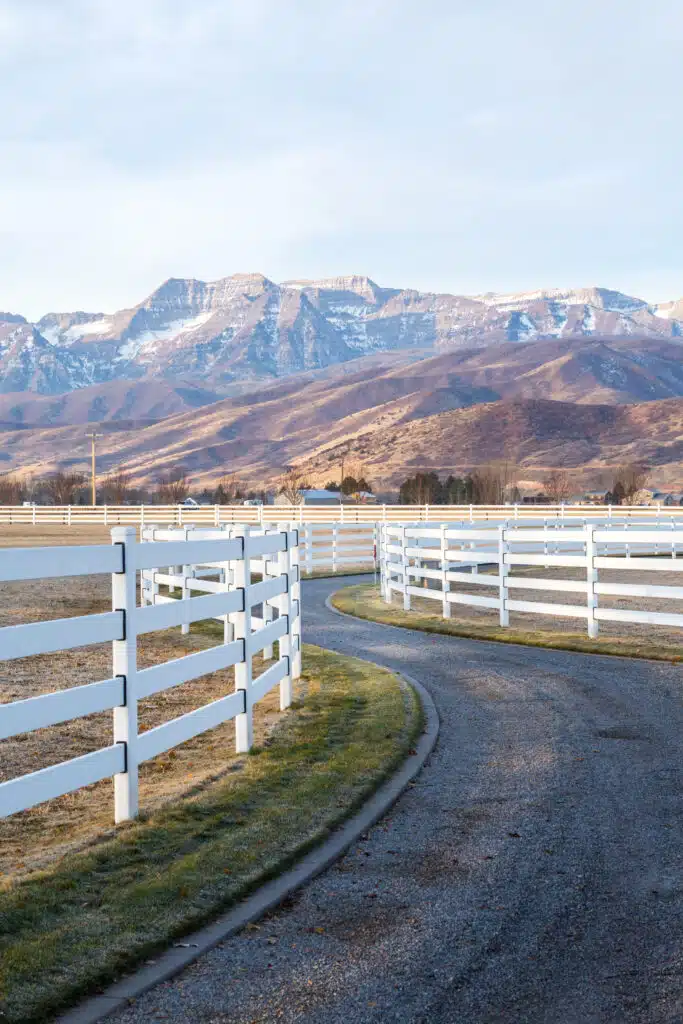 White fencing - Premium Steel Post and Rail Fencing - Stock & Noble - Horse Fencing