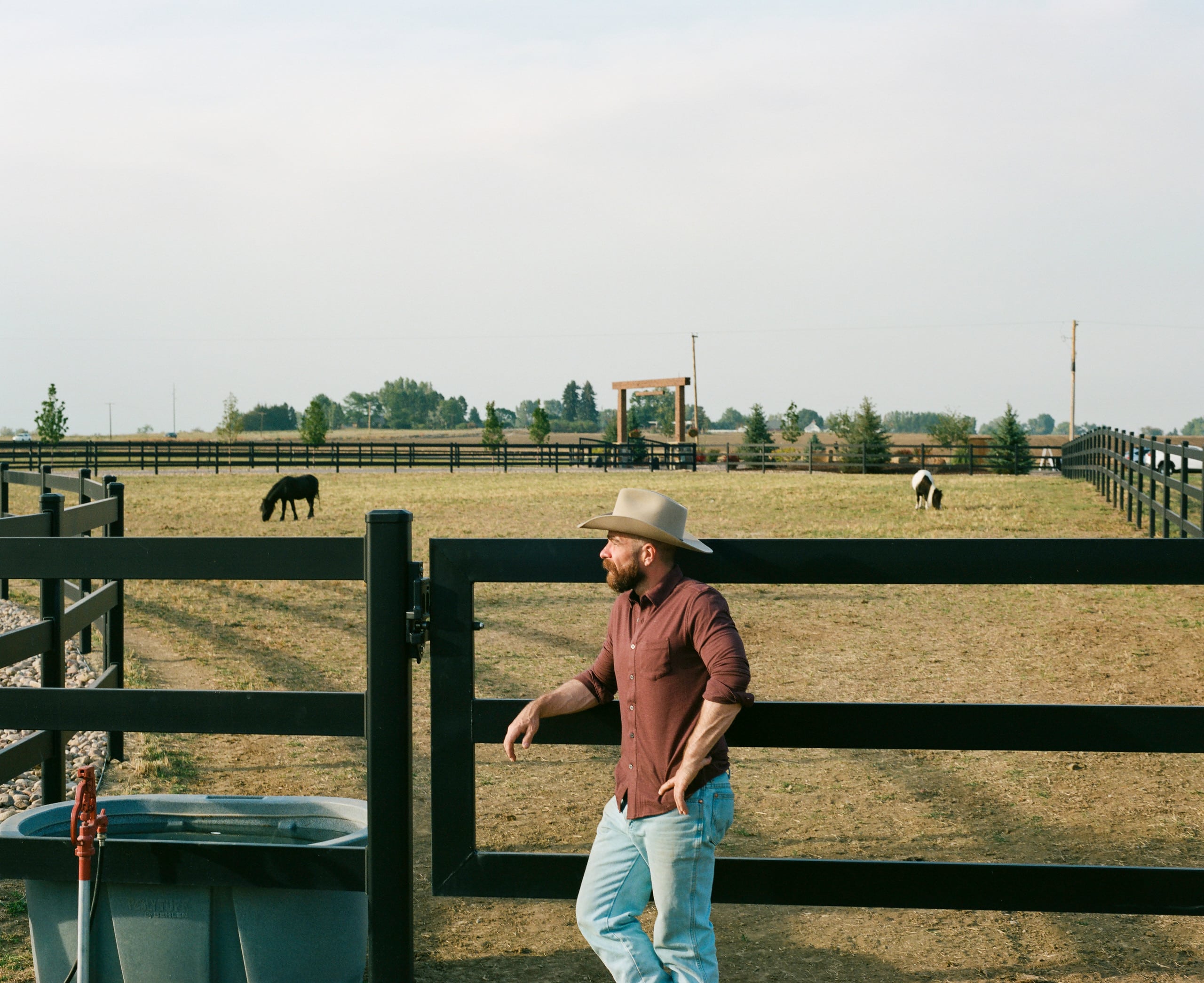 Premium steel post and rail fencing- Stock and Noble - Black