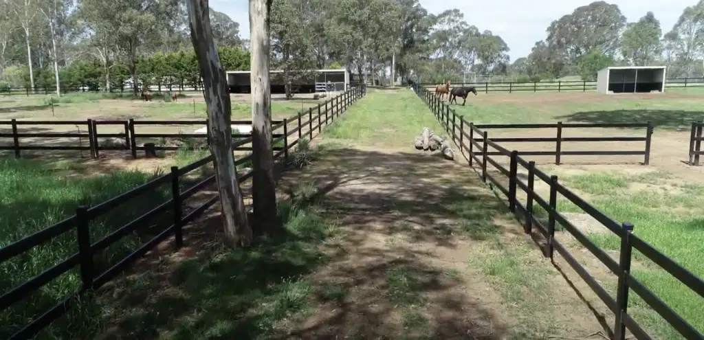 Premium Steel post and rail fencing - Stock & Noble - Black fencing - NSW