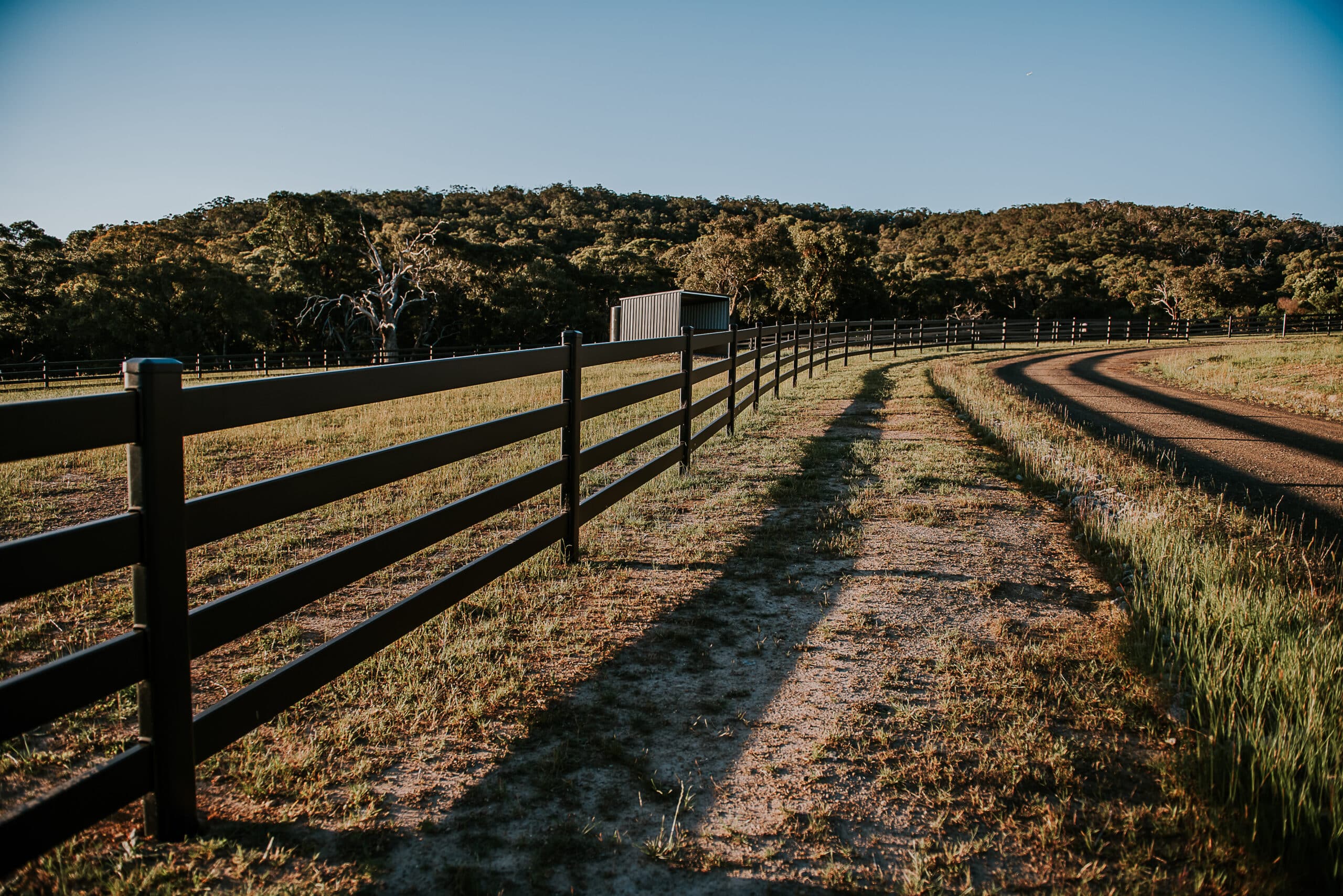 Stock And Noble Premium Steel Post and Rail Fencing - Black Fence - Horse Fence