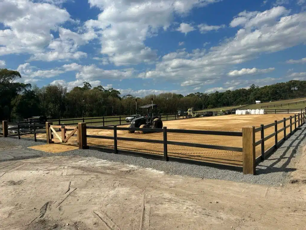 Premium Steel Post and Rail - Arena Fencing - Stock And noble - Black fencing - Horse Arena
