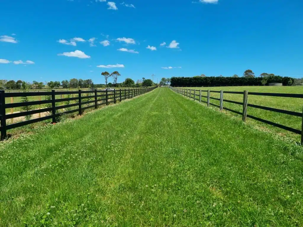 Premium steel post and rail fencing